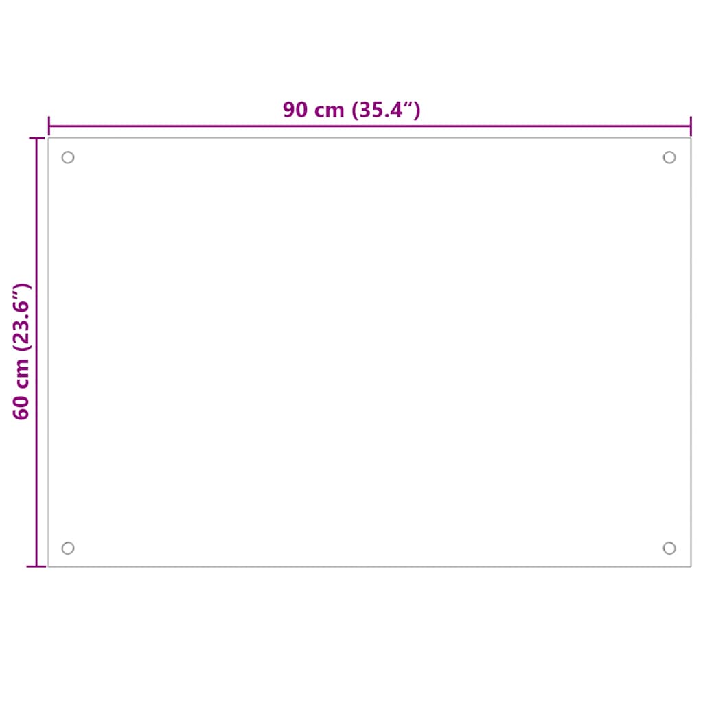 Kitchen Backsplash Wall Tile Panel Sink Splash Guard Tempered Glass vidaXL