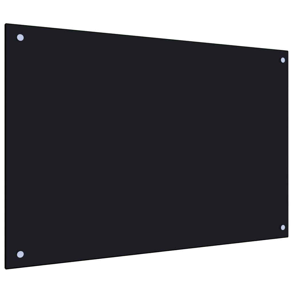 vidaXL Panou antistropi bucătărie, negru, 90×60 cm, sticlă securizată vidaXL
