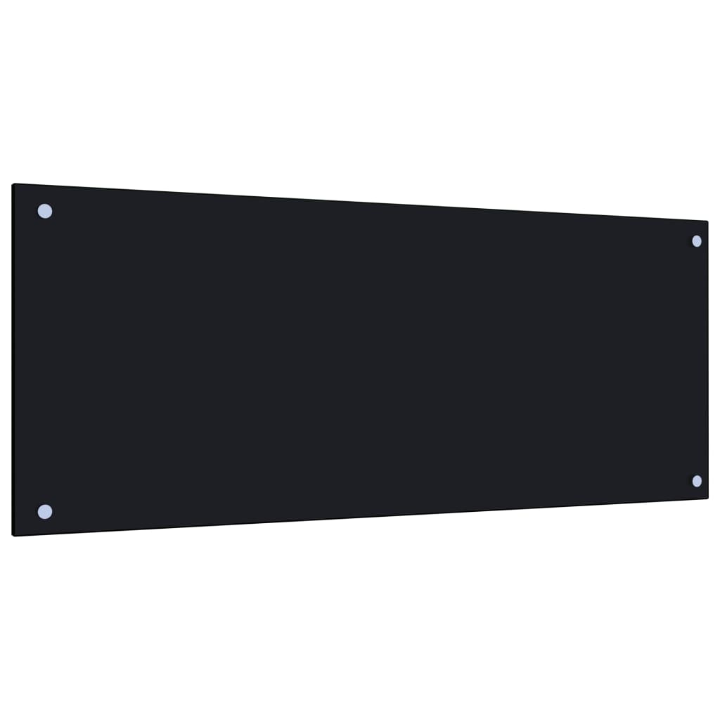 Küchenrückwand Schwarz 100×40 cm Hartglas