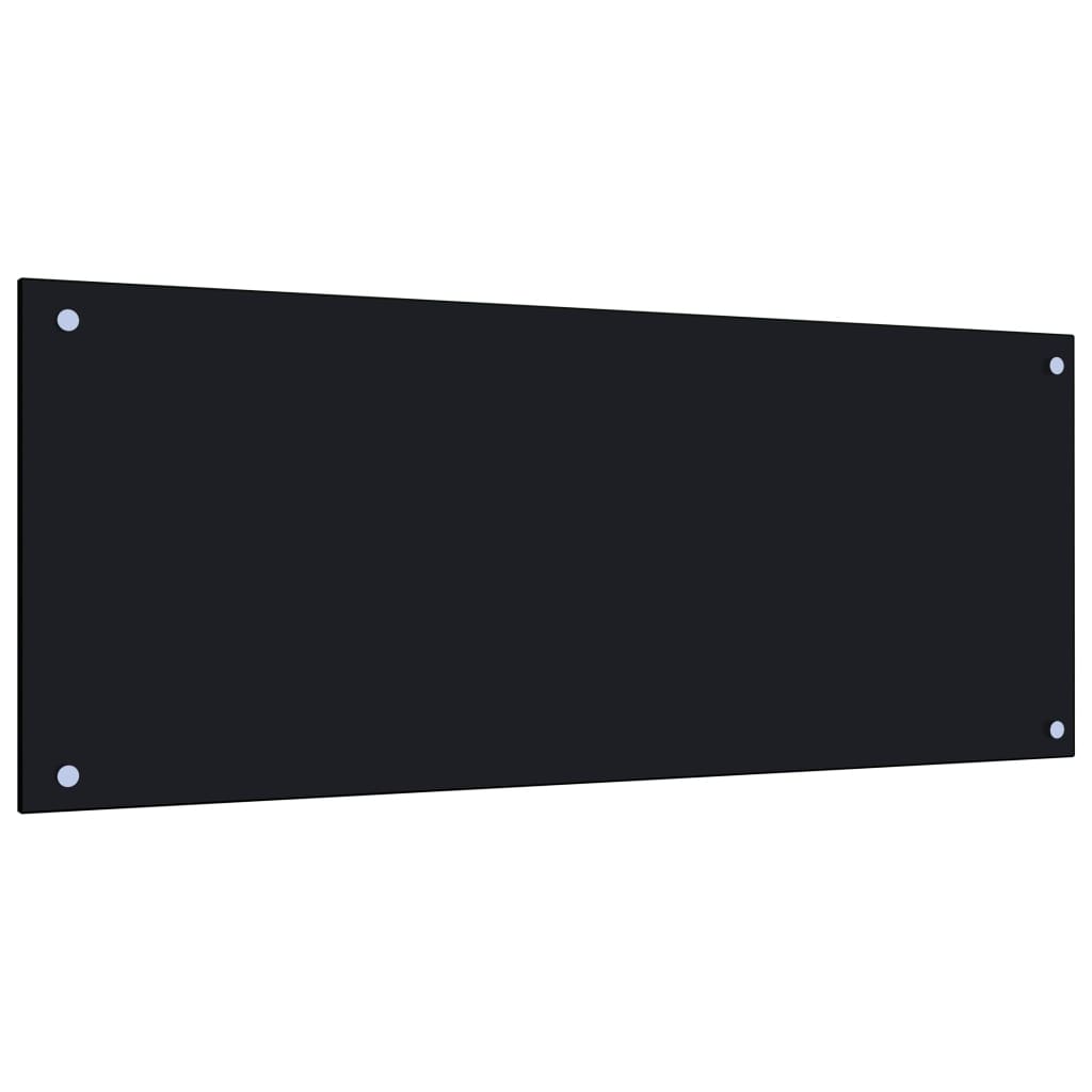 vidaXL Panou antistropi de bucătărie, negru 100x40cm sticlă securizată