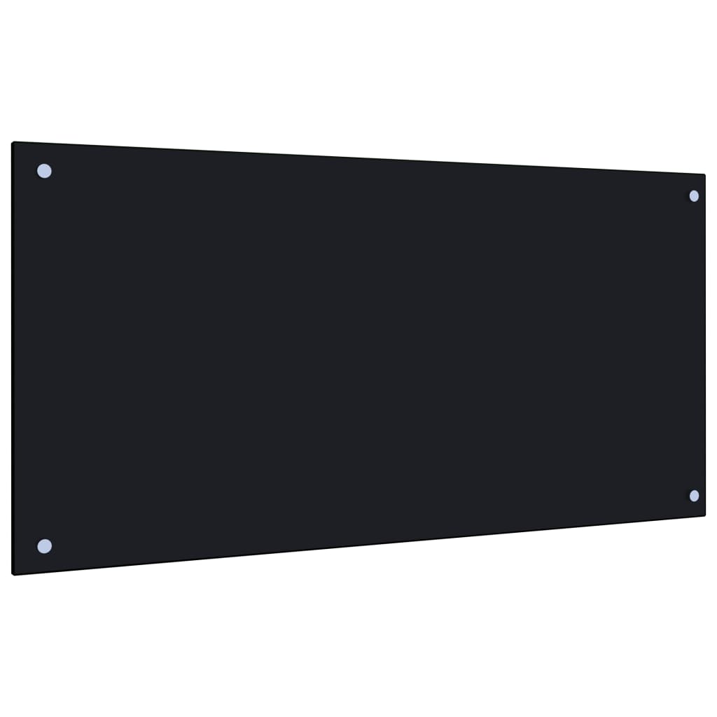 vidaXL Panou antistropi bucătărie, negru, 100×50 cm, sticlă securizată vidaXL