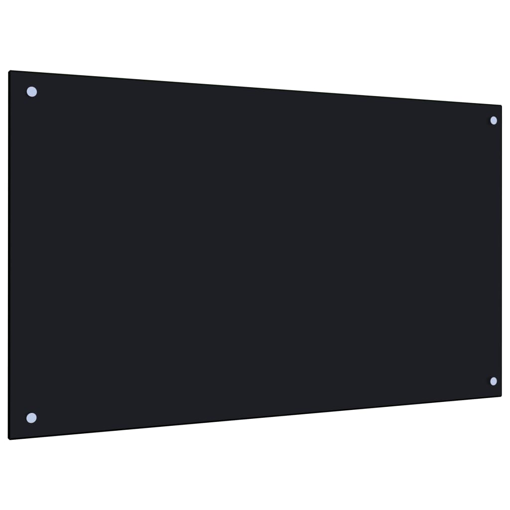 vidaXL Panou antistropi bucătărie, negru, 100×60 cm, sticlă securizată vidaXL