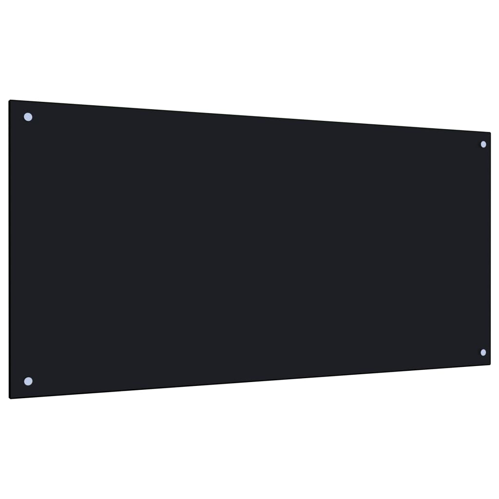 vidaXL Keittiön roiskesuoja musta 120×60 cm karkaistu lasi