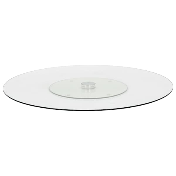 vidaXL p&ouml;&ouml;rlev serveerimisplaat, l&auml;bipaistev, 60 cm, karastatud klaas