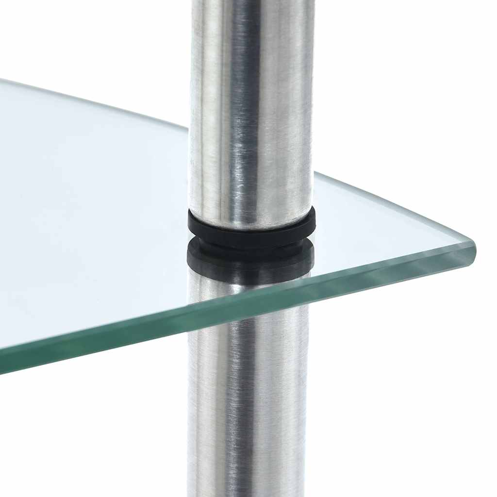 Etagère à 3 Niveaux Verre Trempé Bibliothèque Vitrine Rangement Salon vidaXL
