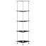  vidaXL 5 szintes fekete edzett üveg polc 30 x 30 x 130 cm termék 2. képe