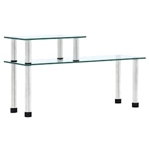 Kuhinjska polica prozorna 45x16x26 cm kaljeno steklo