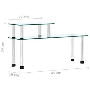 Kuchyňská police průhledná 45 x 16 x 26 cm tvrzené sklo - obrázek 6