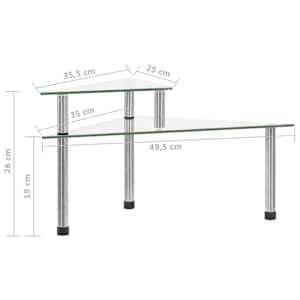 Kuchyňská police průhledná 49,5 x 35 x 19 cm tvrzené sklo - obrázek 6