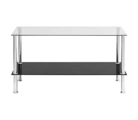 vidaXL Soffbord genomskinligt 110x43x60 cm härdat glas