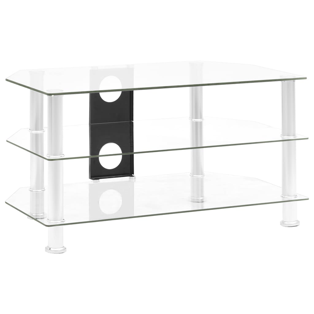 TV Cabinet Transparent 75x40x40 cm Tempered Glass