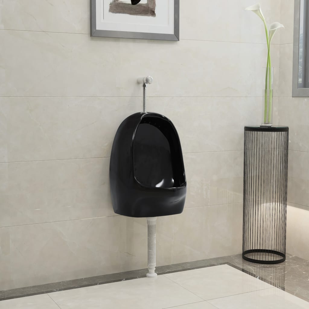  Wall Hung Urinal with Flush Valve Ceramic Wall-mounted Washout Urinal vidaXL
