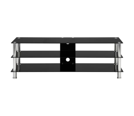 vidaXL TV spintelė, juoda, 120x40x40 cm, grūdintas stiklas