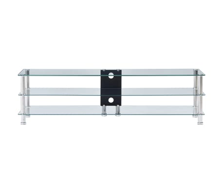 vidaXL Tv-meubel 150x40x40 cm gehard glas transparant