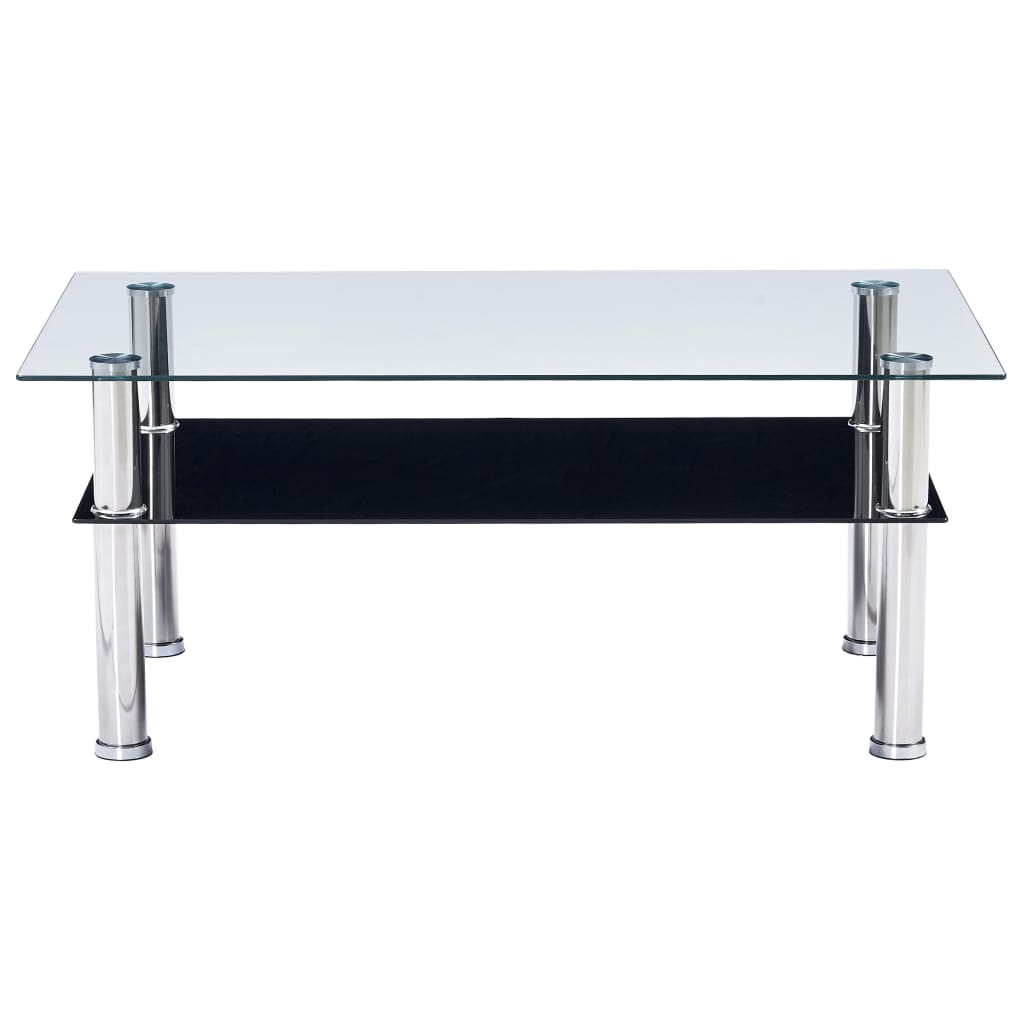 

vidaXL Salontafel 100x60x42 cm gehard glas zwart