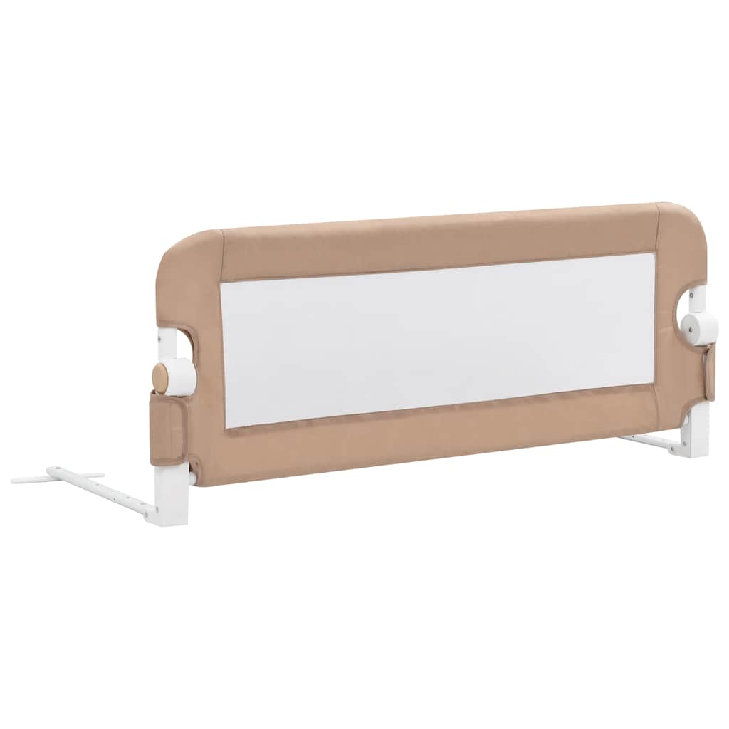 vidaXL Dětská zábrana k postýlce taupe 102 x 42 cm polyester