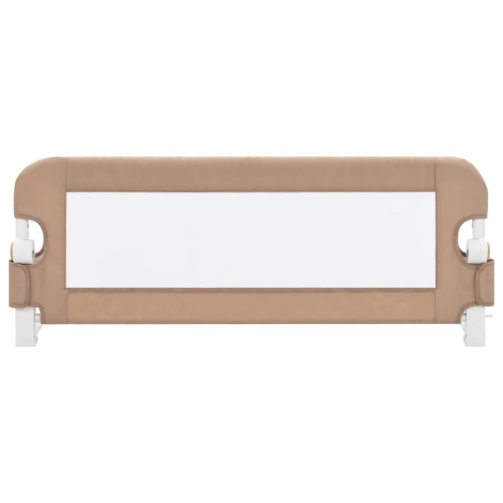 vidaXL Balustradă protecție pat copii, gri taupe, 102x42 cm, poliester