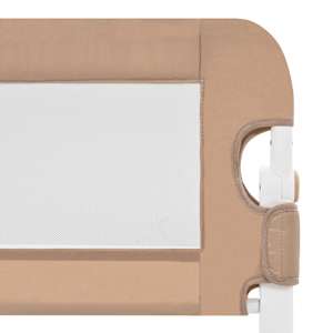 Dětská zábrana k postýlce taupe 102 x 42 cm polyester - obrázek 5