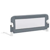 vidaXL Sängskena för barn grå 102x42 cm polyester