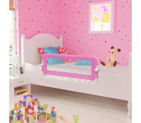 Letto Con Sponde Per Bambini.Vidaxl Sponde Letto Bambini Rosa 120x42cm Poliestere Barriera Sicurezza Nanna Ebay