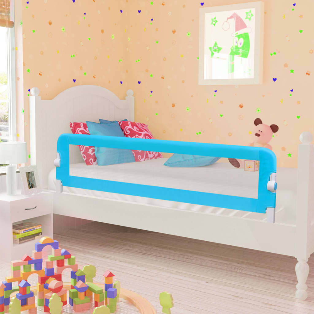vidaXL Balustradă protecție pat copii, albastru, 120×42 cm, poliester vidaXL