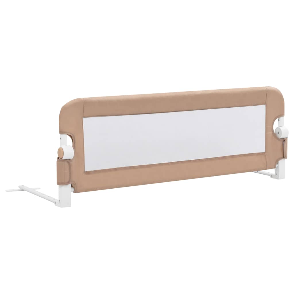 vidaXL Dětská zábrana k postýlce taupe 120 x 42 cm polyester