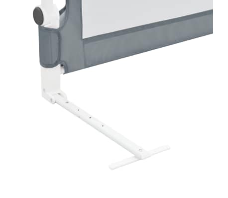 vidaXL Bedhekje peuter 190x25 cm stof donkergrijs, bedbescherming, babybed bescherming, baby veiligheidshekje, bedbeschermingen, babybed beschermingen