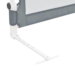 Dětská zábrana k postýlce šedá 180 x 42 cm polyester - obrázek 6