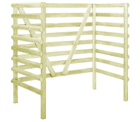 vidaXL Mülltonnenbox 2 Tonnen 140x80x150 cm Imprägniertes Kiefernholz