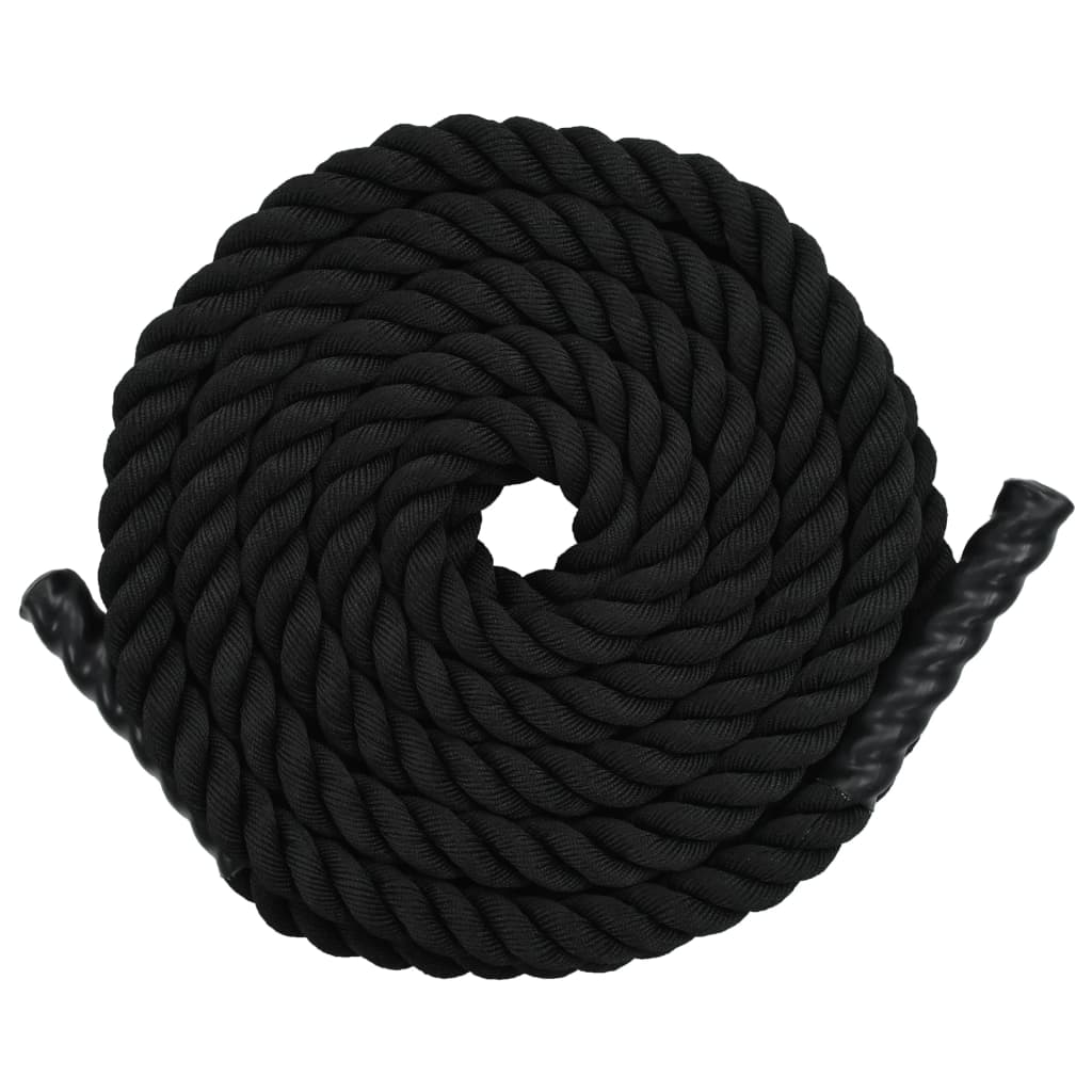vidaXL Battle rope 9 m polyester zwart vidaXL Battle rope 9 m polyester zwart