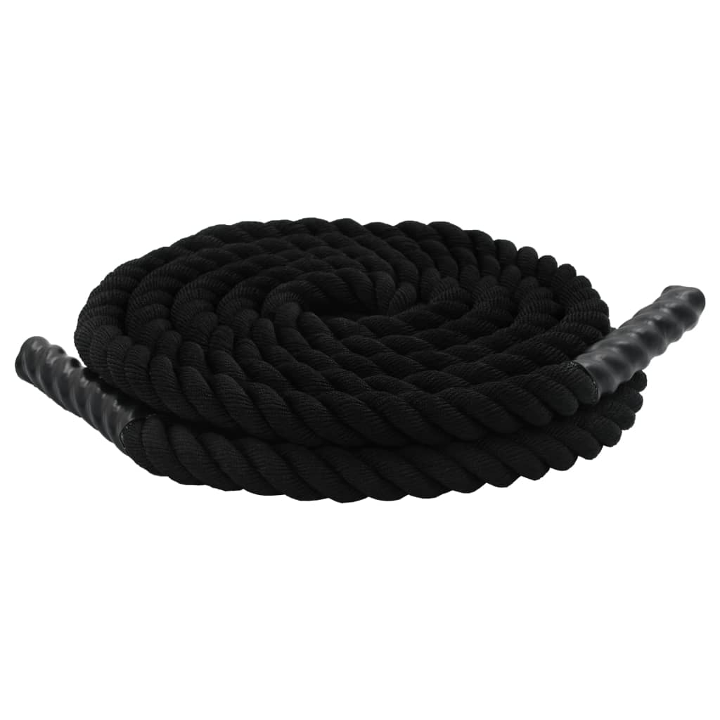

vidaXL Battle rope 9 m polyester zwart