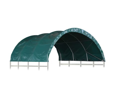 vidaXL Namiot dla bydła, PVC, 3,7 x 3,7 m, zielony vidaXL Namiot dla bydła, PVC, 3,7 x 3,7 m, zielony