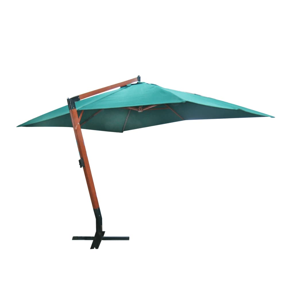 vidaXL Umbrelă de soare suspendată 300 x 400 cm, Verde vidaXL
