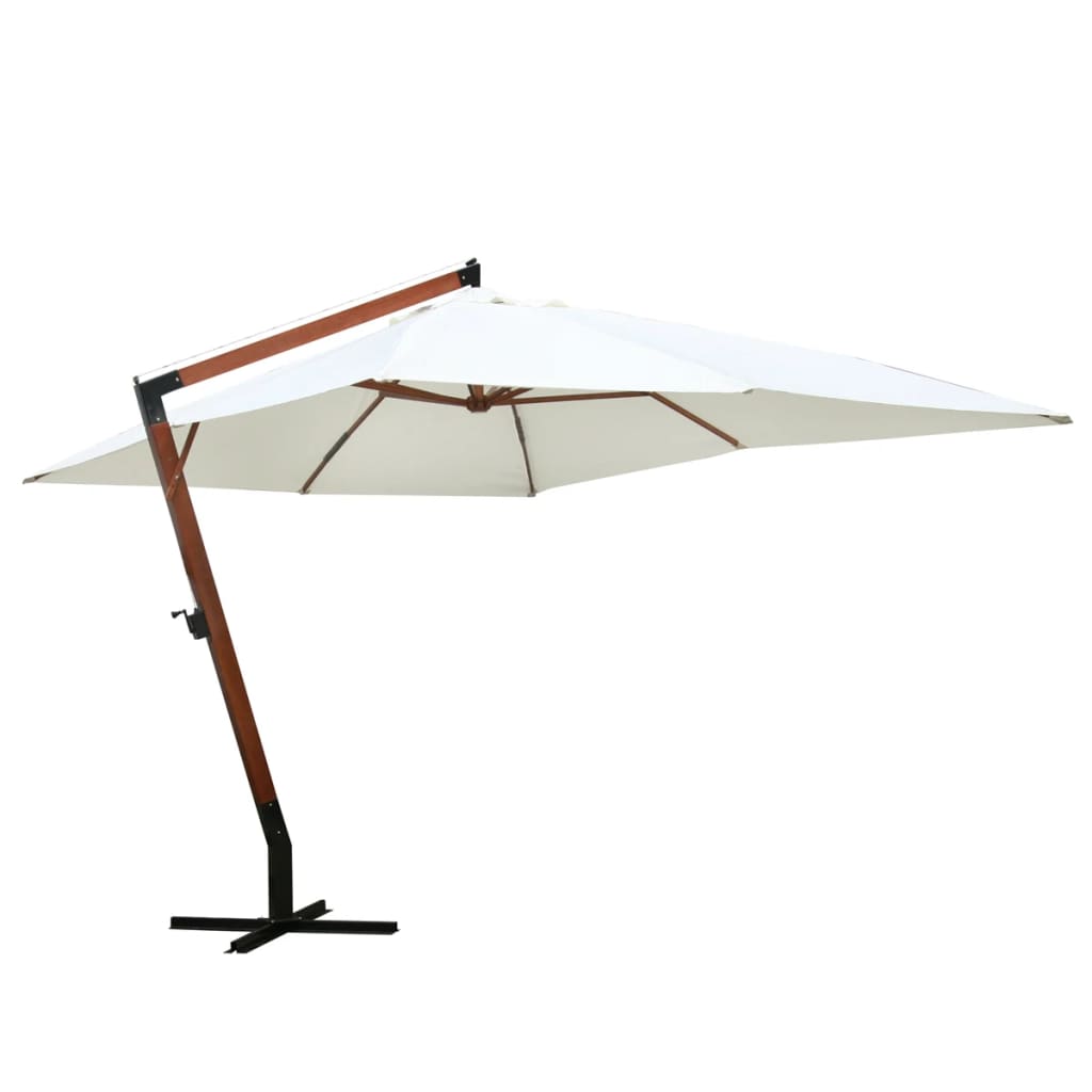 vidaXL Umbrelă de soare suspendată 300 x 400 cm, alb vidaXL