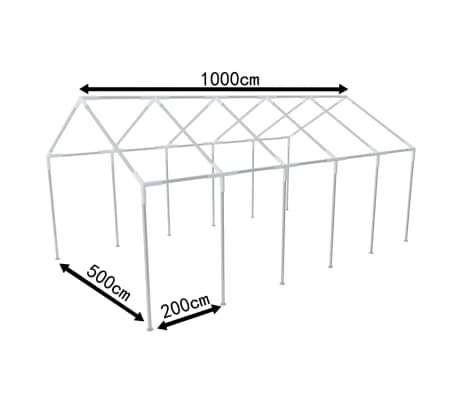 vidaXL Cadru din oțel pentru cort de petreceri, 10 x 5 m