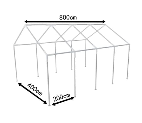 Pavillon Stahlgestell Partyzeltrahmen Zeltrahmen Gestell 8 x 4 m