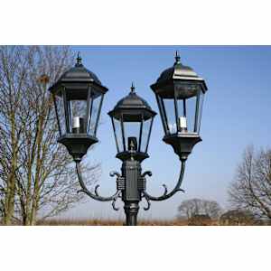 Zahradní lampa Brighton se 3 rameny, 230 cm, tmavě zelená / černá - obrázek 7