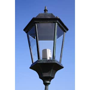 Zahradní lampa vysoká 2ramenná 230 cm tmavě zelená/černá hliník - obrázek 3