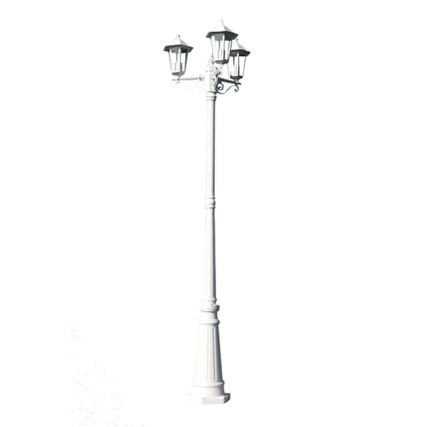 vidaXL Kingstoni aialamp 3-jalaga 215 cm valge