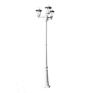 Zahradní lampa Kingston, kandelábr se 3 rameny 215 cm, bílý - obrázek 2