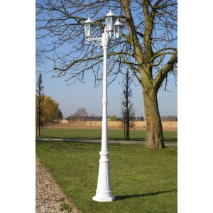 Zahradní lampa Kingston, kandelábr se 3 rameny 215 cm, bílý - obrázek 1