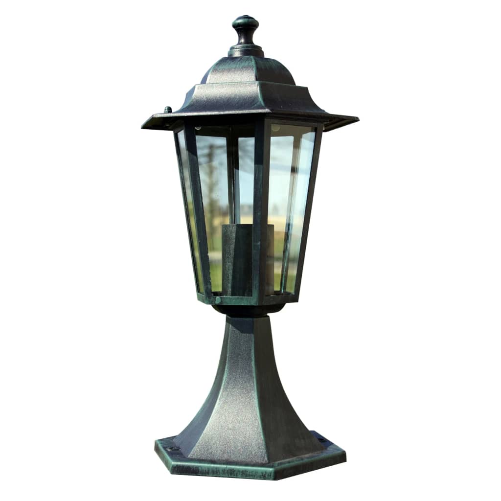 vidaXL Zahradní lampa - zelená - 41cm