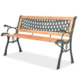 vidaXL Tuinbank met ruitmotief hout