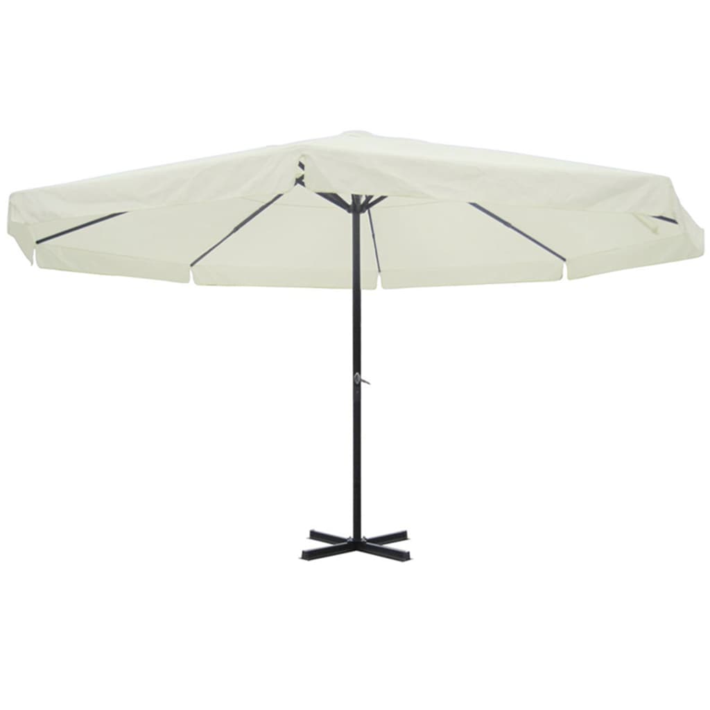 vidaXL parasol 500 cm aluminium hvid