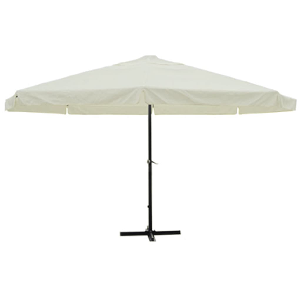 vidaXL Parasol Samos 500 cm aluminium wit afbeelding