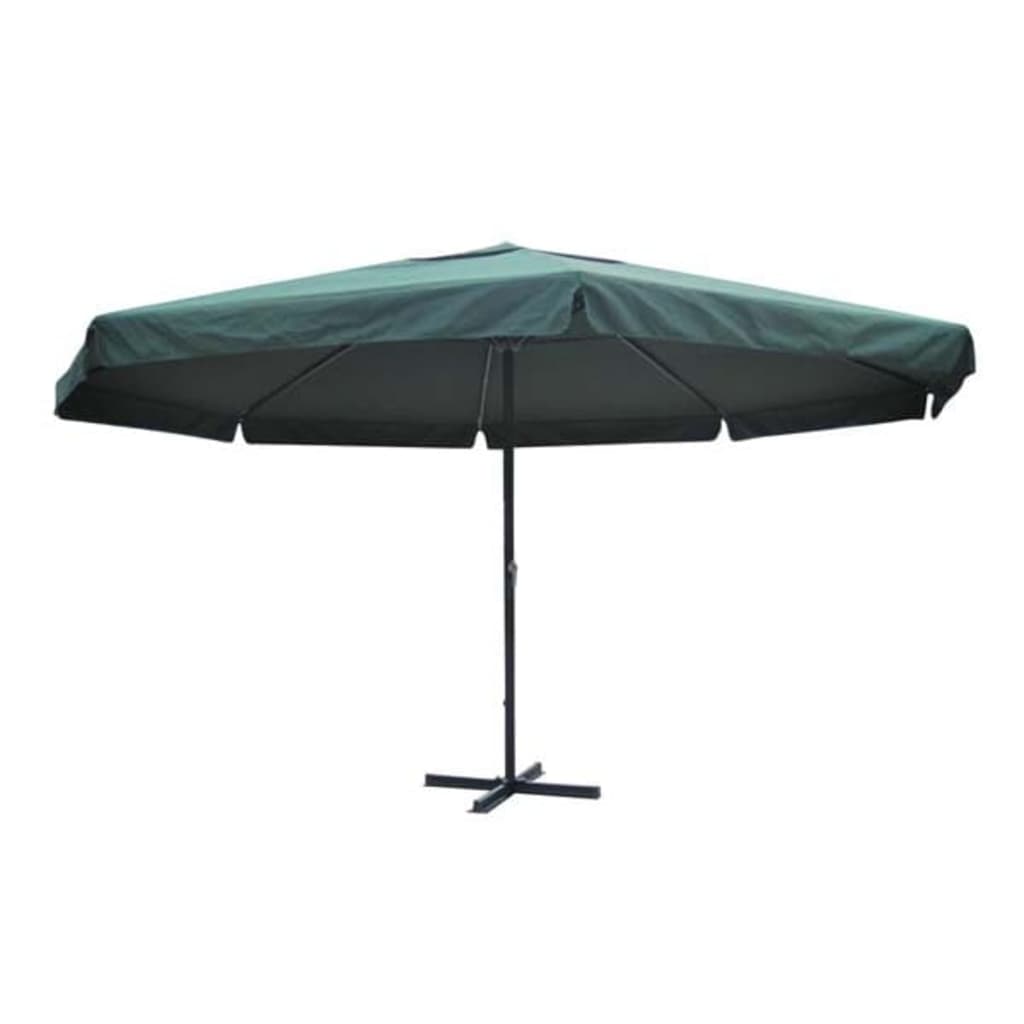 vidaXL Garden Parasol Green Aluminium 500 cm