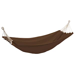 Skládací houpací síť pro 2 osoby hnědá 360 x 150 cm - obrázek 1