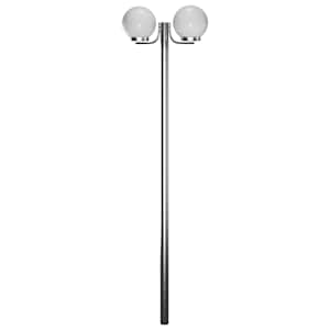 Vysoká zahradní lampa se 2 svítidly 220 cm - obrázek 3