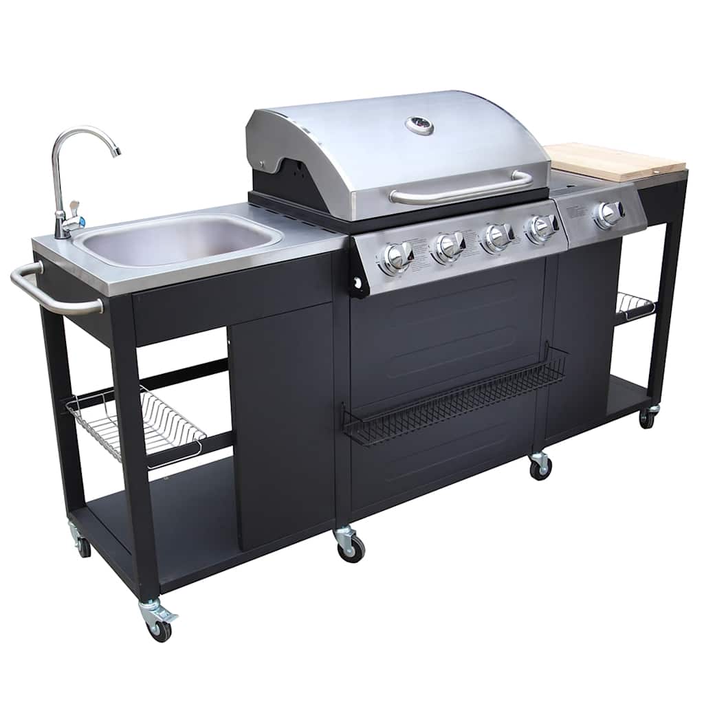 vidaXL Buitenkeuken met barbecue Montana 4 branders afbeelding