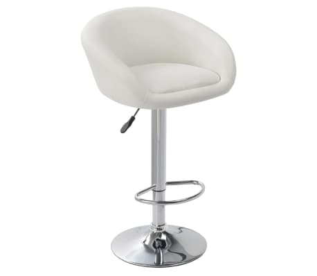 vidaXL Barové stoličky, 2 ks, biele